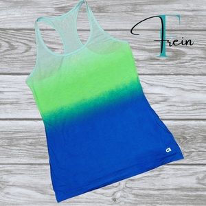 EUC • Workout Tank • GapFit Breathe Oceanic Blue Green Ombre Tank Top